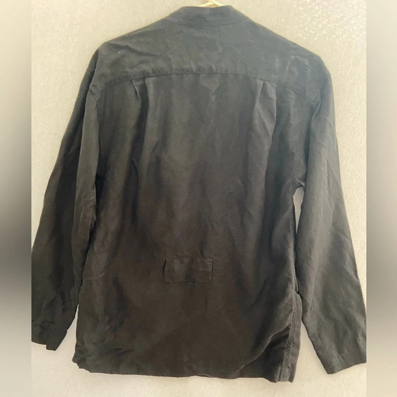 Aritzia Wilfred Womens Nicolet Linen Lyocell Utility Jacket Black Size M - Picture 2 of 11